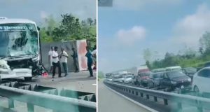 தெற்கு அதிவேக நெடுஞ்சாலையில் விபத்து