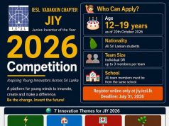 IESL நடத்தும் JIY-2026 பாடசாலை மாணவர்களுக்கான புத்தாக்கப் போட்டி தொடர்பான தெளிவூட்டல் கலந்துரையாடல்