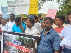 காணிகளை மீள ஒப்படைக்கக் கோரி வசாவிளான் மக்கள் போராட்டம்
