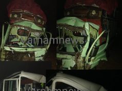 மதவாச்சி தலைமன்னார் ஏ 14 வீதியில் விபத்து 14 பேர் காயம்