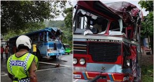 கேகாலையில் 2 பேருந்துகள் மோதி கோர விபத்து